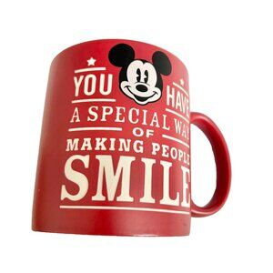Disney Parks Mickey Mouse Mug You Have Special Way Making People Smile Red